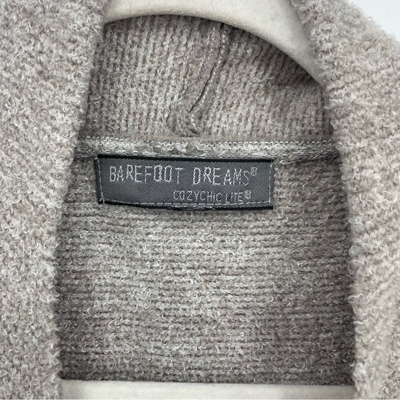 Barefoot Dreams Cozy Open Cardigan Sweater 436 beige Sz M - Picture 2 of 7